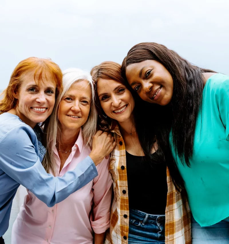 Friends together at a gathering